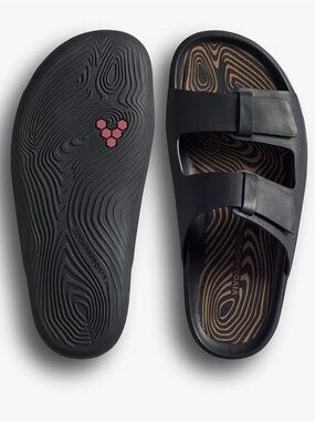 Vivobarefoot Black Sensus Yin Slide Sandals 38/US7